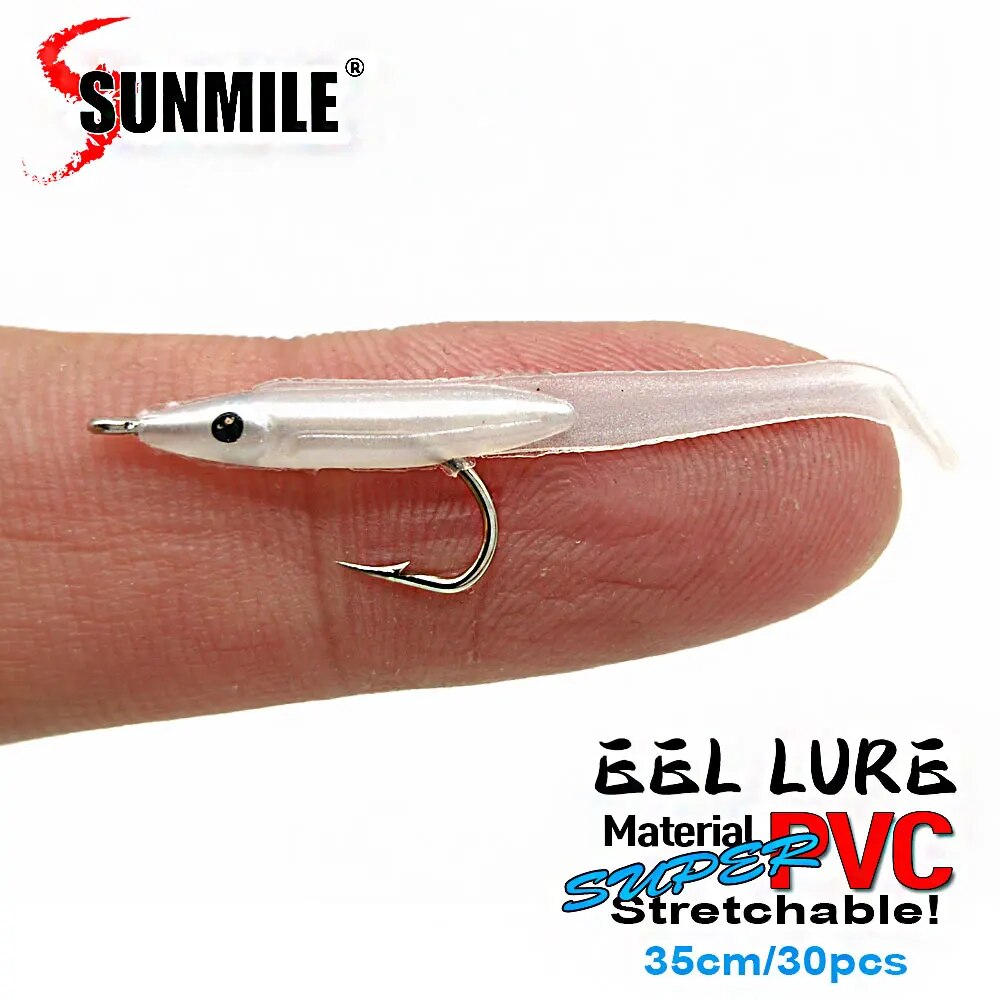 Fishing Lure Soft Plastic - SUNMILE 30pcs Eel Soft Fishing Lure