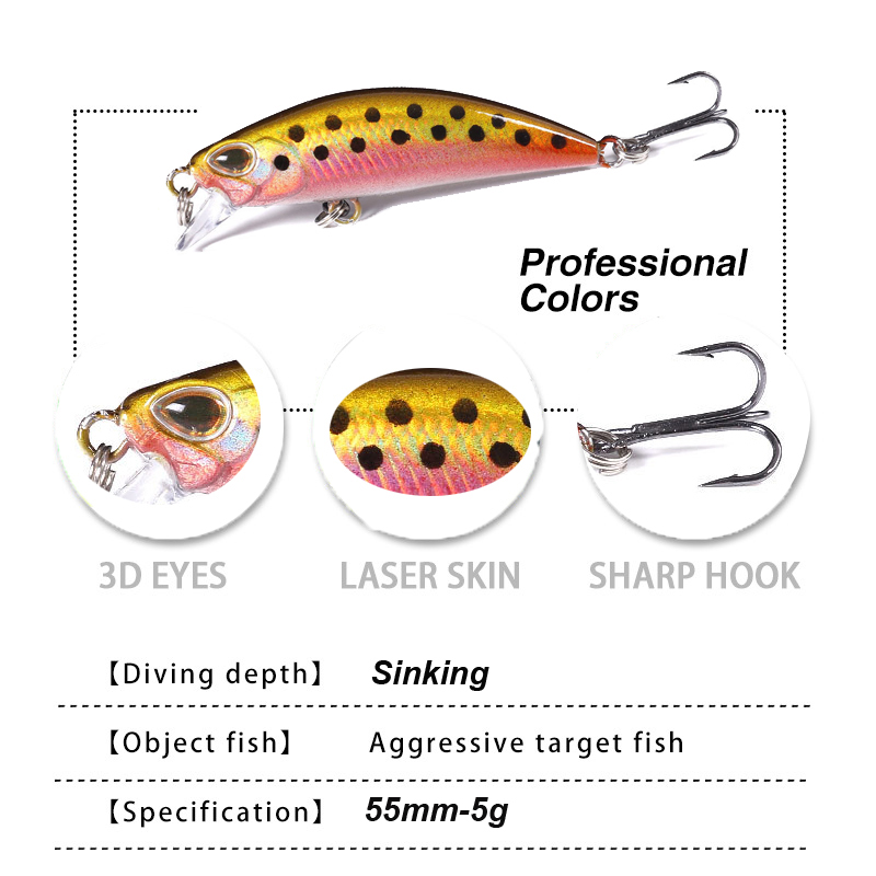 WESTBASS 1PX Micro Minnow Lure - Fishing Lure Popper avaliação e preço