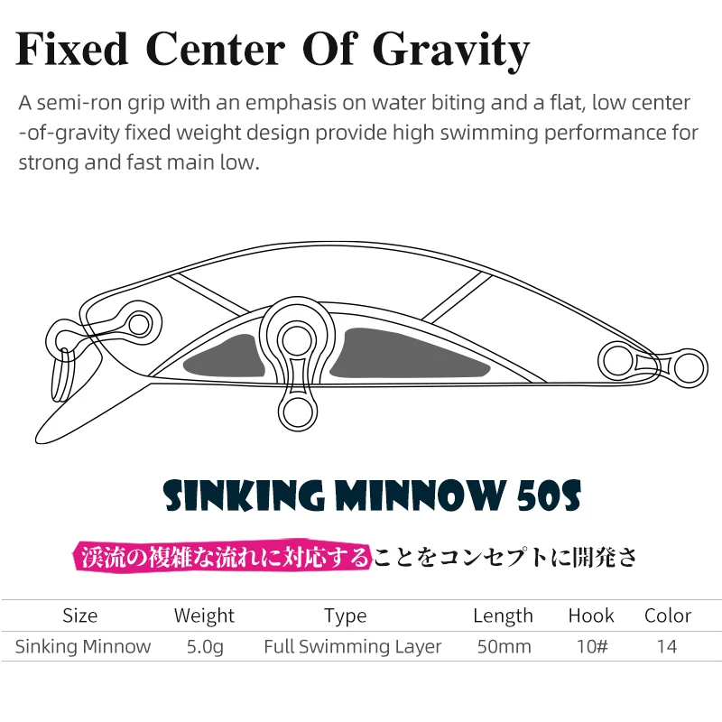 TSURINOYA Sinking Minnow Mini  - Fishing Lure Crankbait avaliação e preço