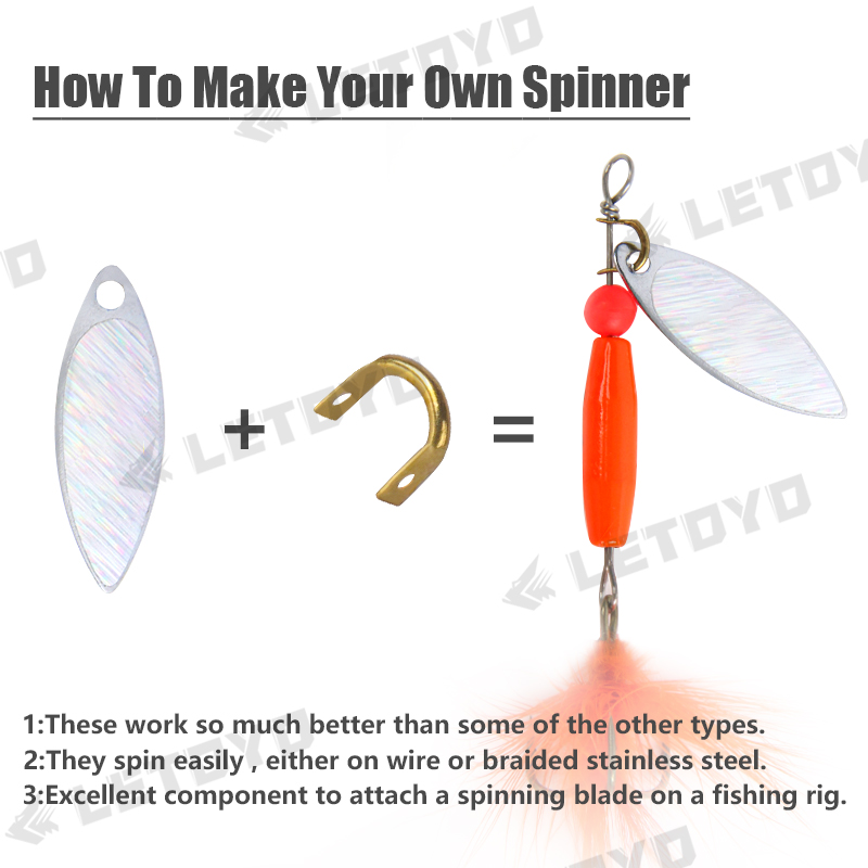 LETOYO 100pcs Folded Clevises  - Fishing Lure Spinnerbait avaliação e preço