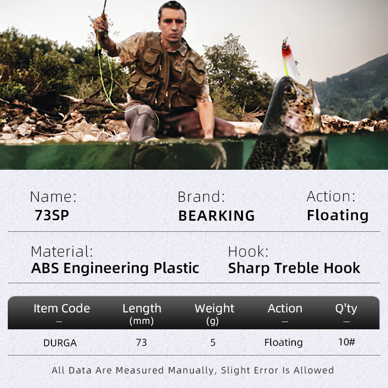 BEARKING New model 73mm 5g pro - Fishing Lure Crankbait avaliação e preço