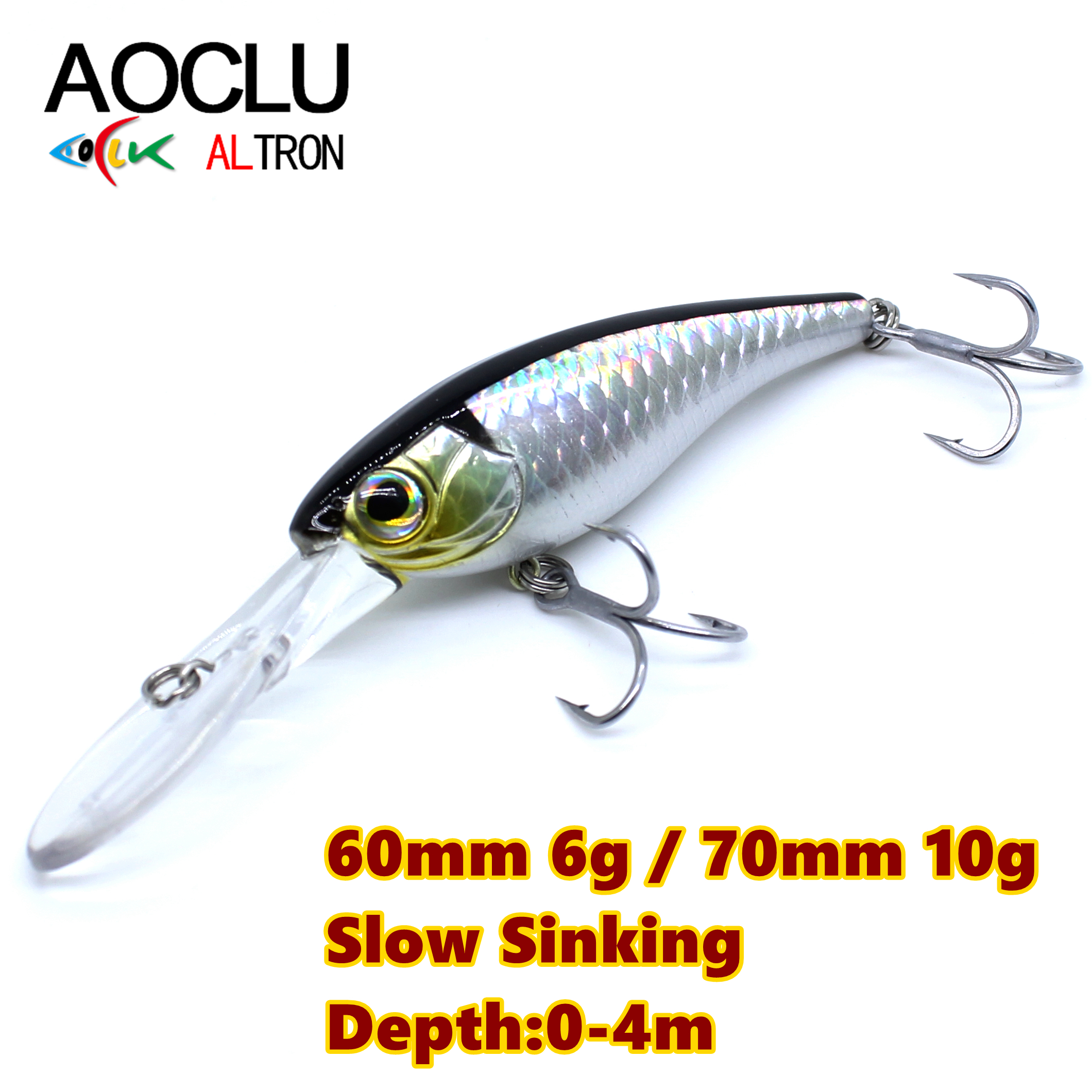 AOCLU Slow Sinking Crankbait M - Fishing Lure Jerkbait avaliação e preço