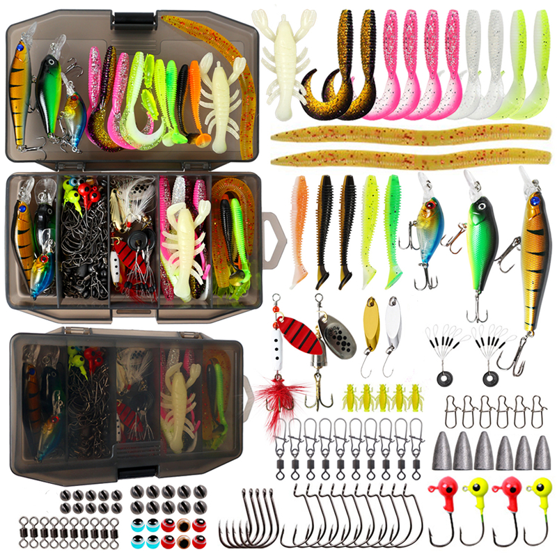 New 120PCS Fishing Lure Set So - Fishing Lure Spinnerbait avaliação e preço