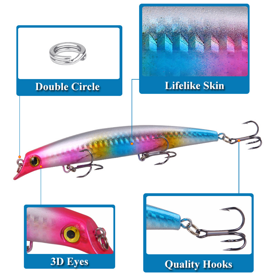 6pcs Crankbaits Fishing Lures  - Fishing Lure Popper avaliação e preço