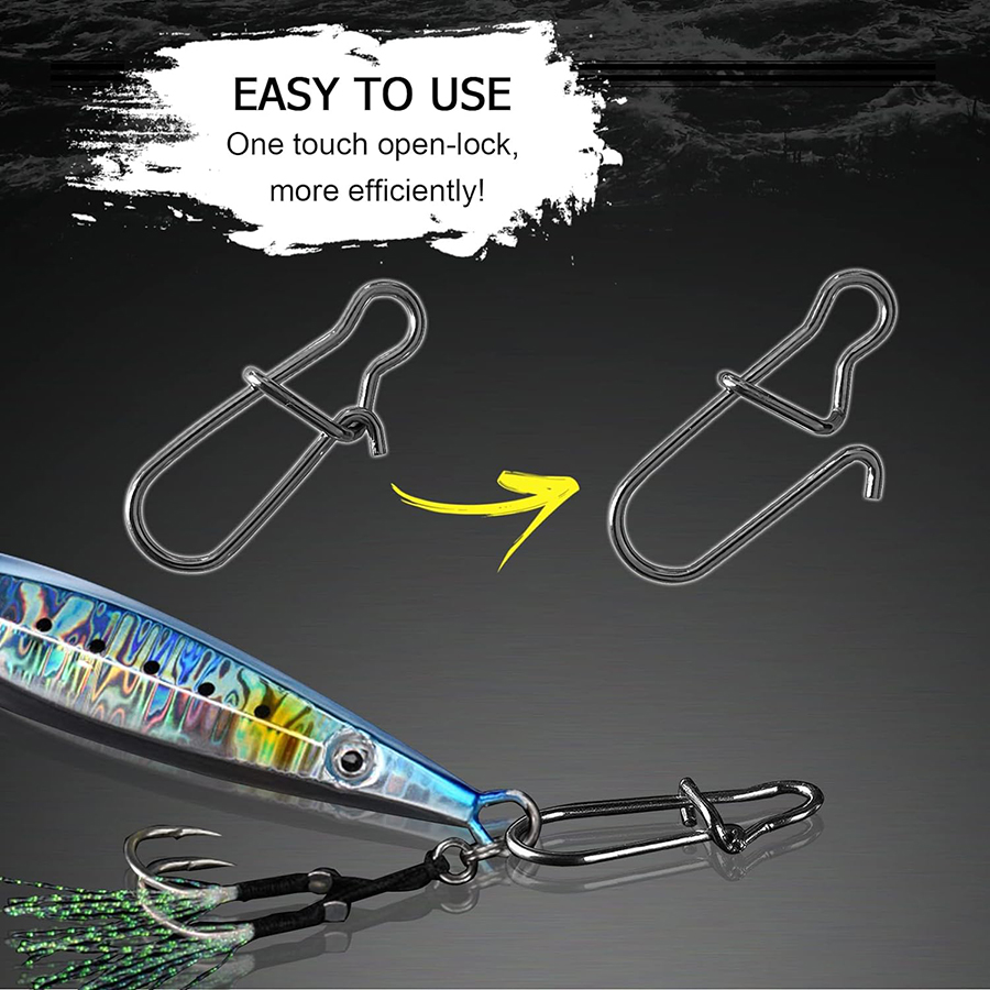 50Pcs Crankbait Snaps Stainles - Fishing Lure Crankbait avaliação e preço