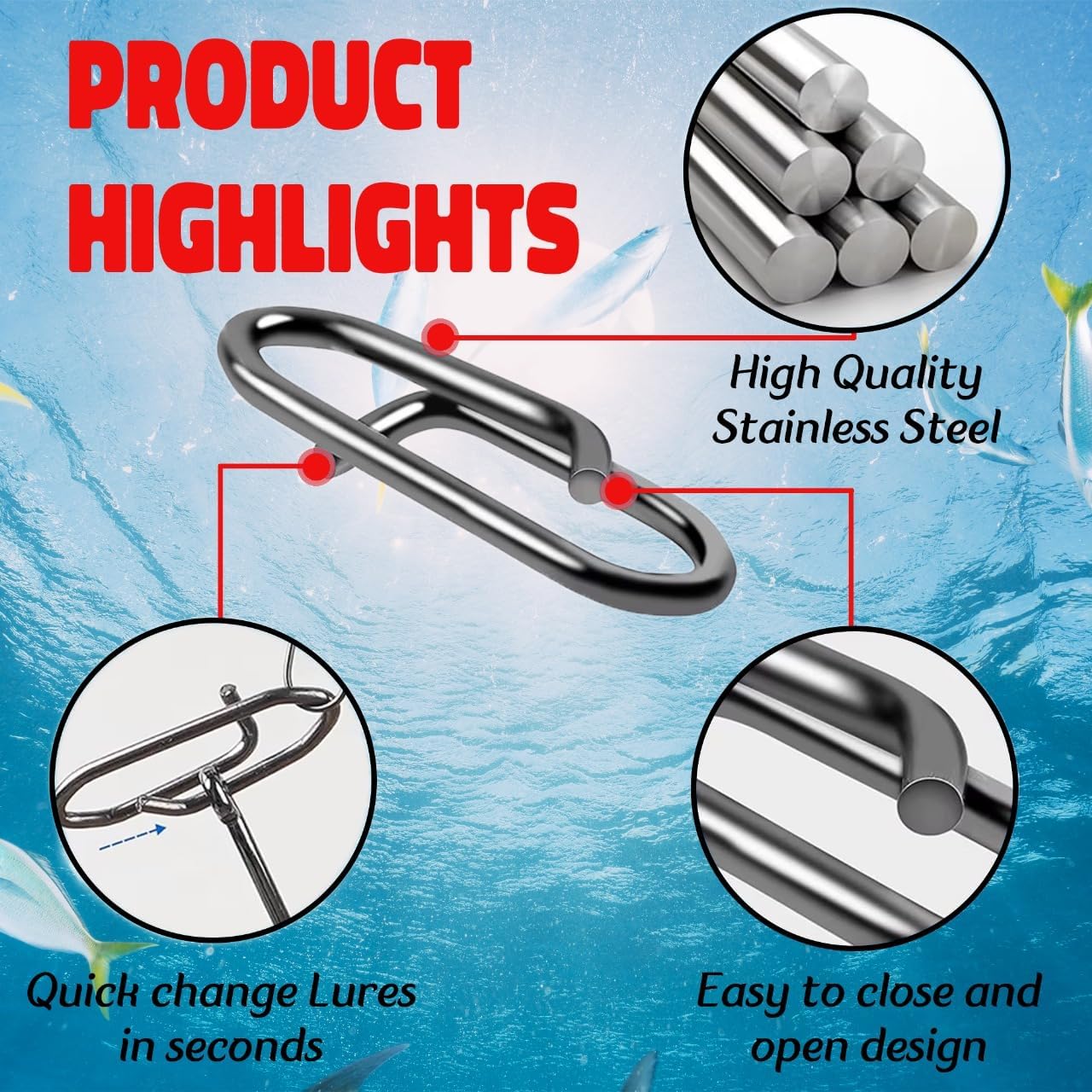 9KM Fishing Snap Kit 110pcs Po - Fishing Lure Kit avaliação e preço