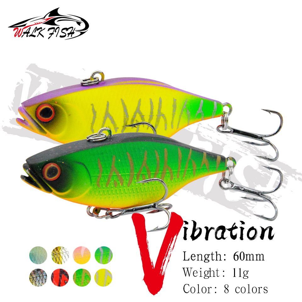 WALK FISH 1PCS 60mm 11g Vibrat - Fishing Lure Crankbait avaliação e preço