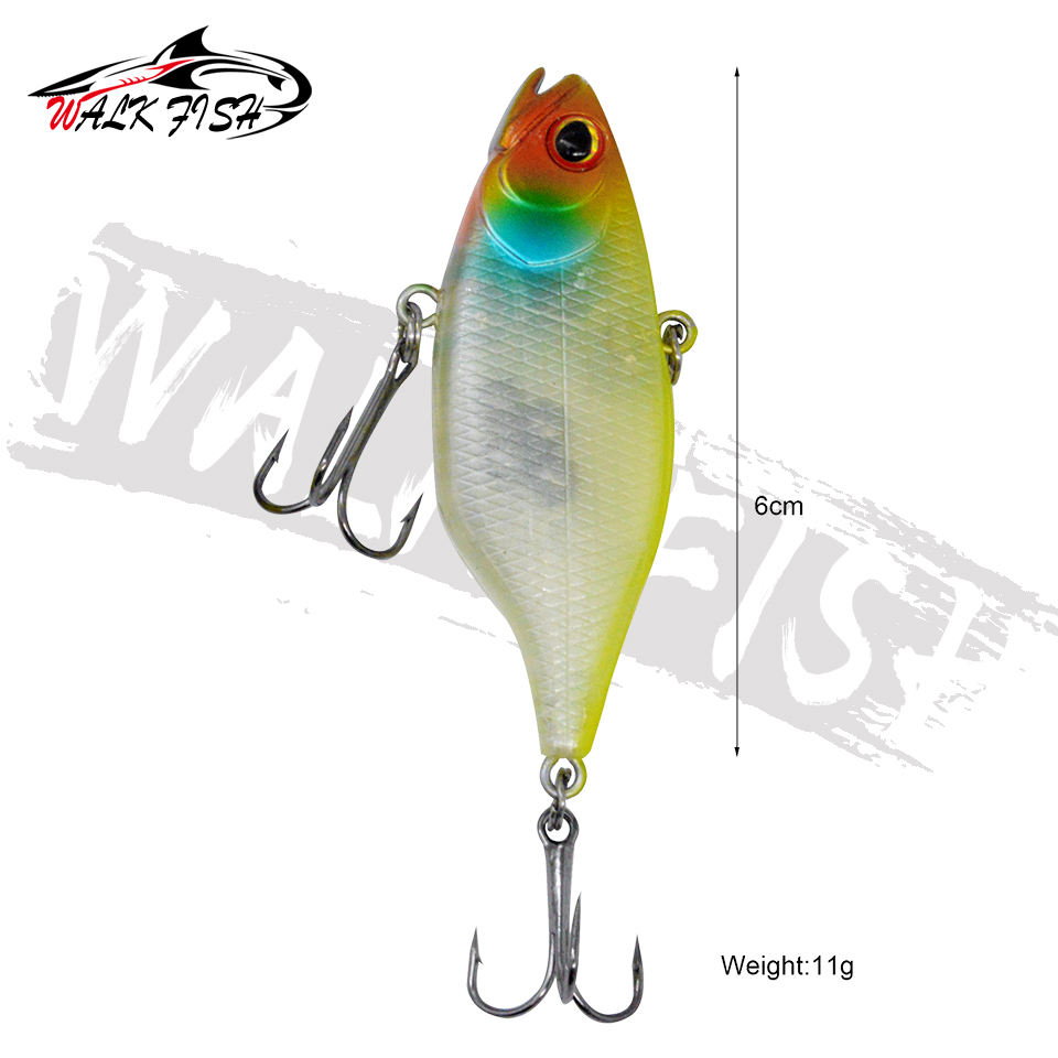 WALK FISH 1PCS 60mm 11g Vibrat - Fishing Lure Crankbait avaliação e preço