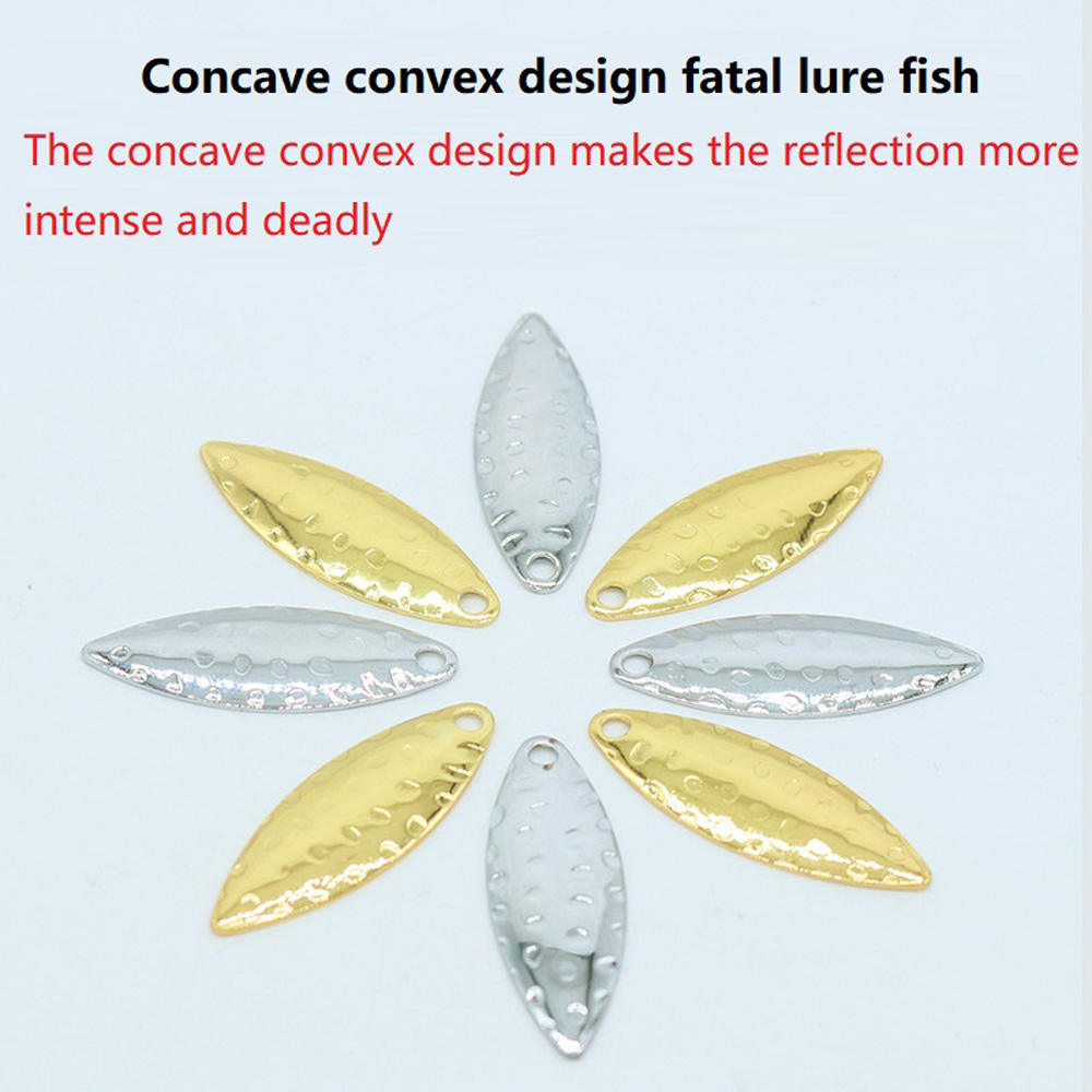 10Pcs/lot Willow leaf Sequin P - Fishing Lure Spinner avaliação e preço