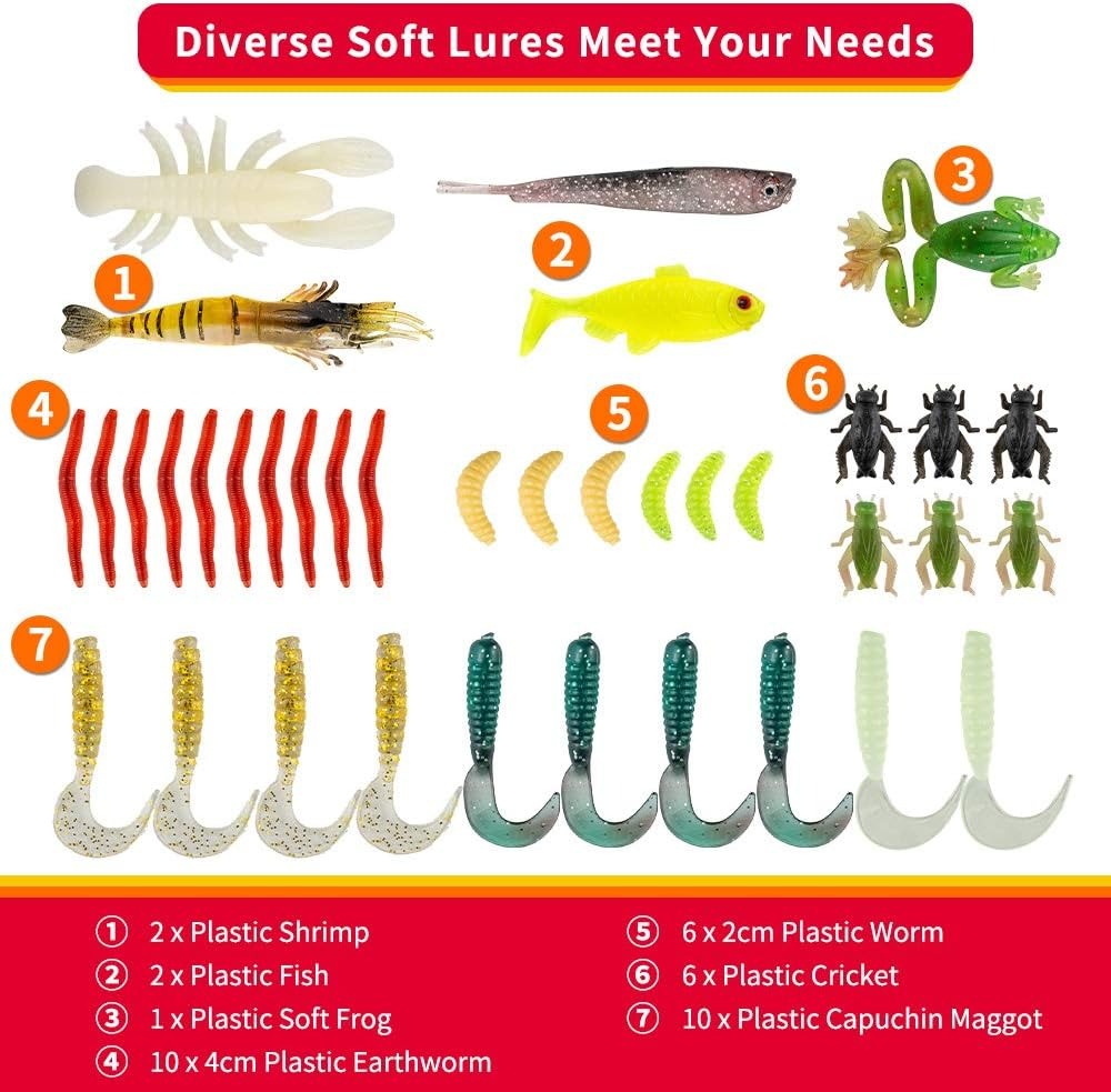 78Pcs Fishing Lures Kit for Ba - Fishing Lure Spoon avaliação e preço