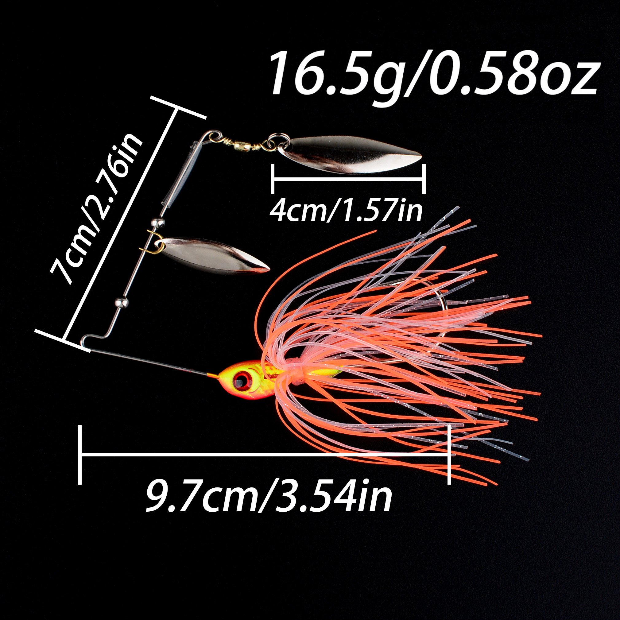 1PC 16.5G/21G spinner bait fis - Fishing Lure Blade Bait avaliação e preço