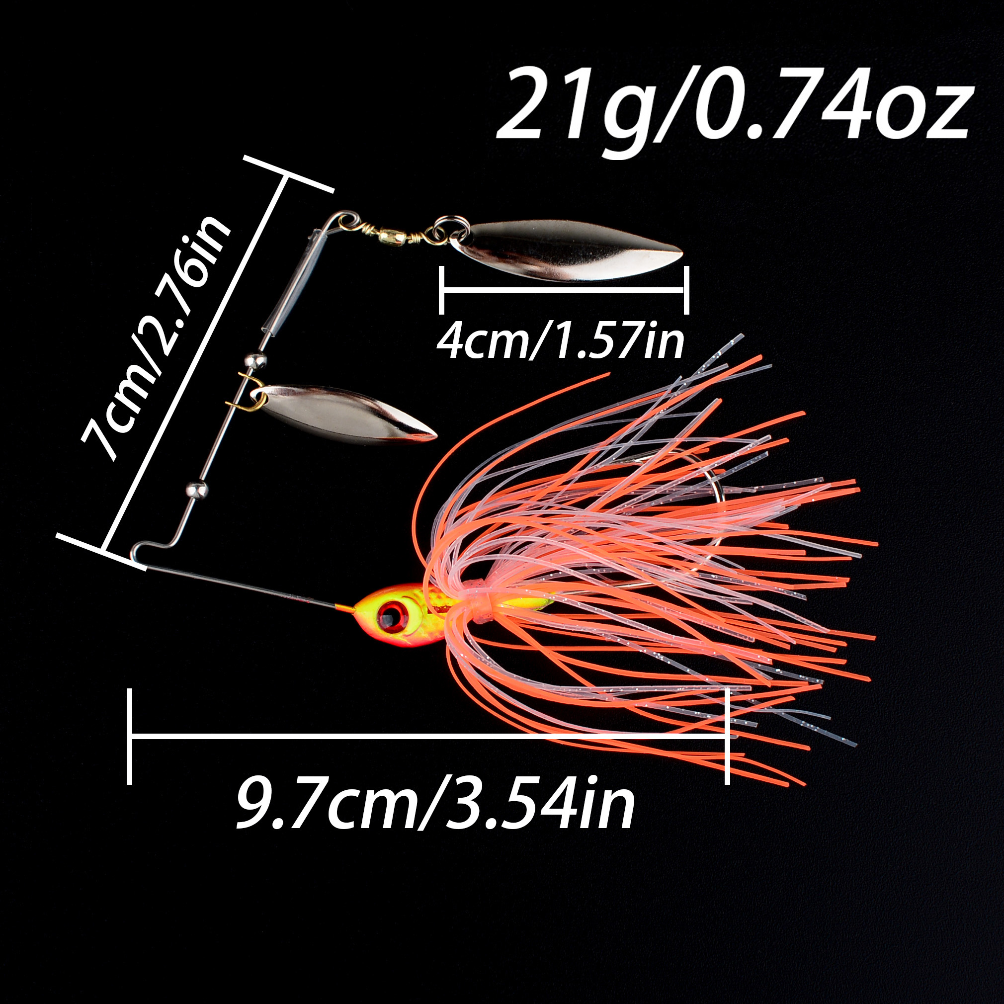 1PC 16.5G/21G spinner bait fis - Fishing Lure Blade Bait avaliação e preço