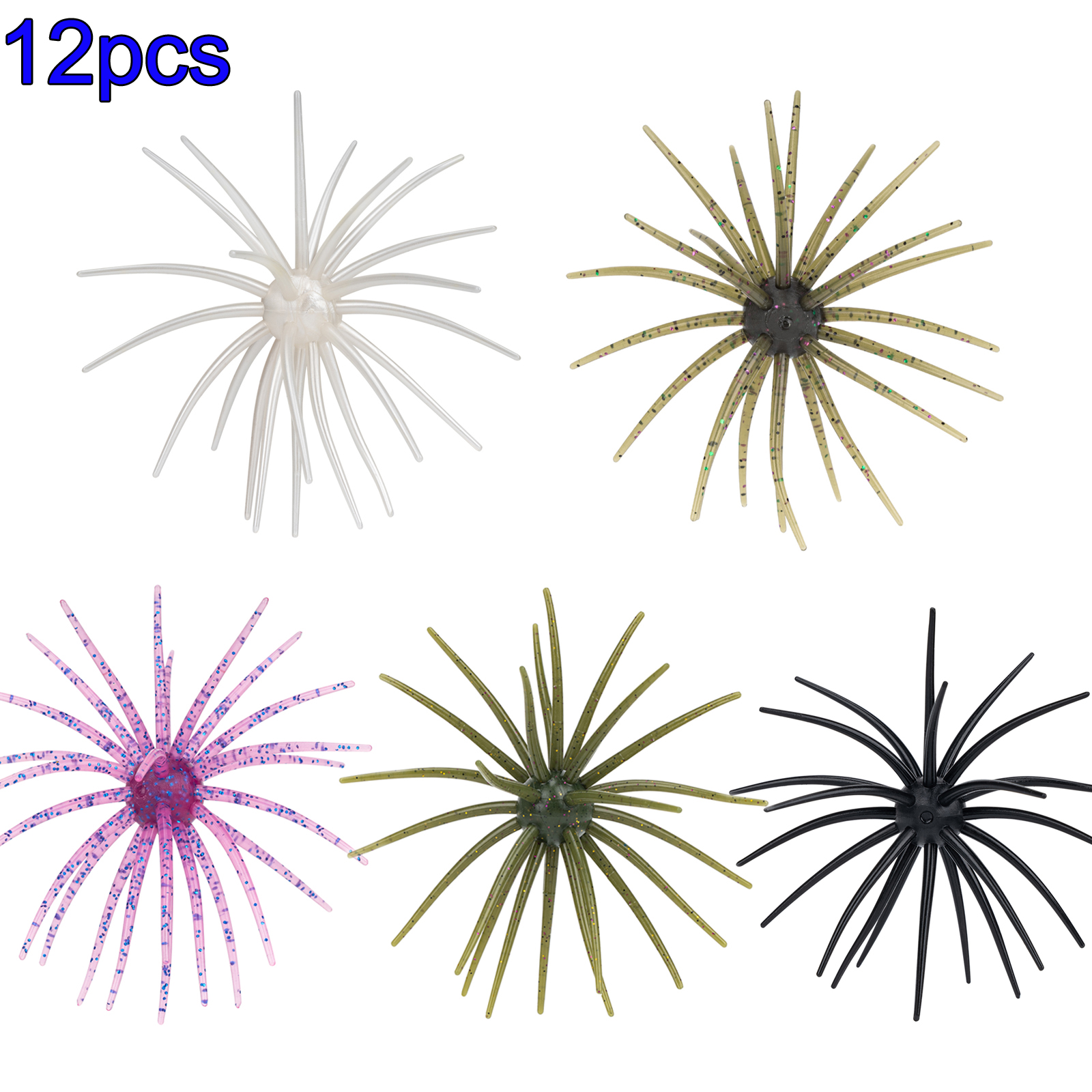 12pcs TPE Soft Sea Urchin Lure - Fishing Lure Swimbait avaliação e preço