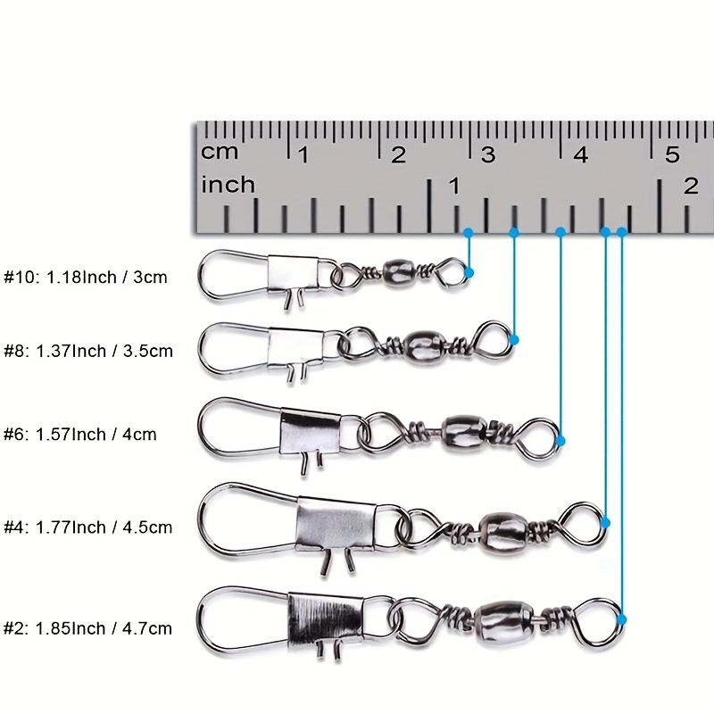 50/200pcs Barrel Snap Swivel F - Fishing Lure Accessories avaliação e preço